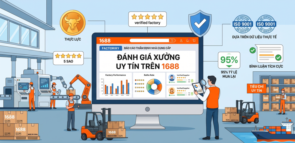 Đánh giá xưởng uy tín trên 1688