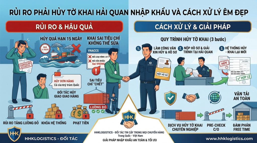Hủy tờ khai hải quan