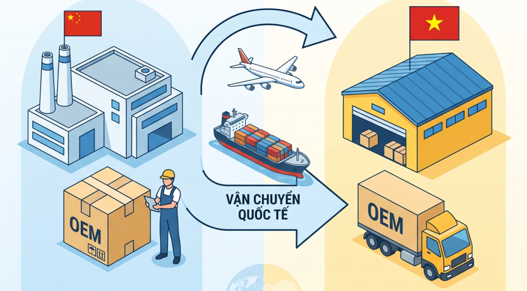 nhập khẩu hàng gia công OEM