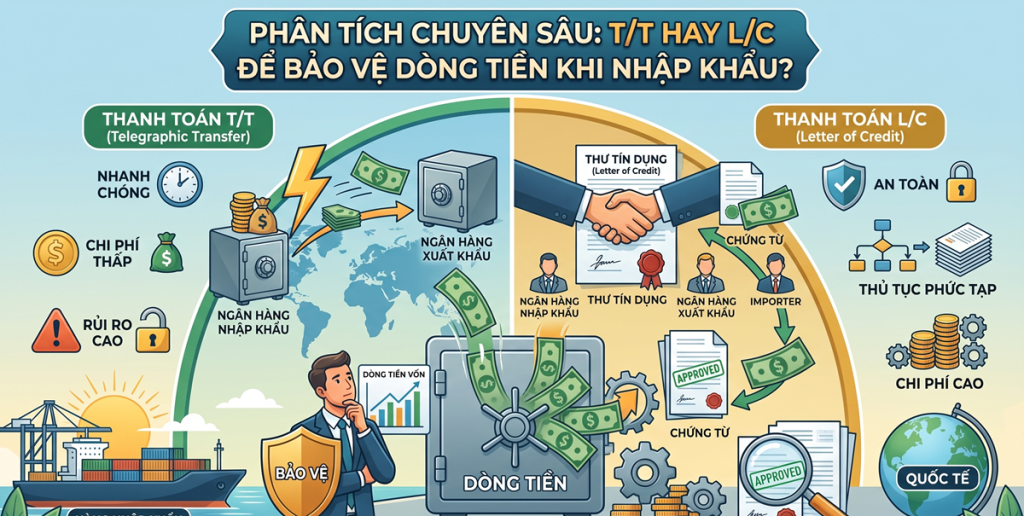 thanh toán T/T và L/C